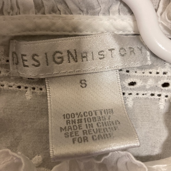 Short puffy sleeve white cotton top - Picture 3 of 5